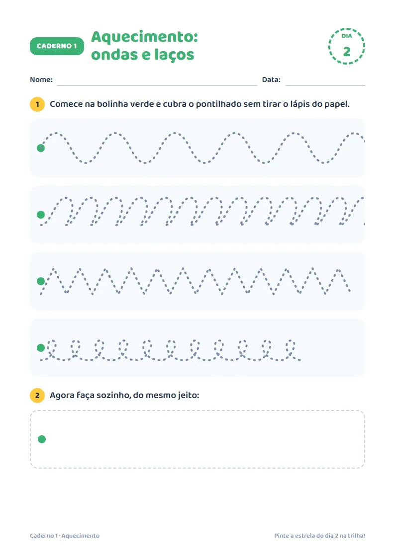 Caderno 1: aquecimento com ondas e laços
